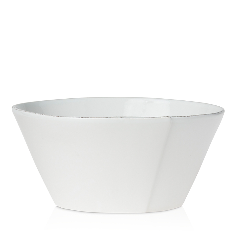 Vietri Lastra White Large Stacking Serving Bowl In White