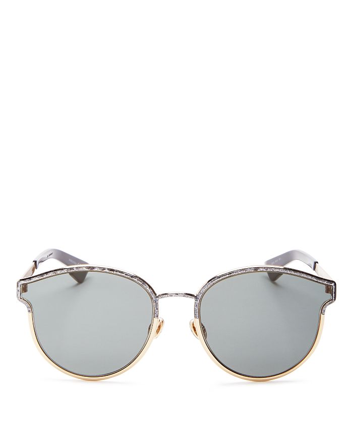 Dior Women's Symmetrics Round Sunglasses, 59mm In Black Marble/gray Solid