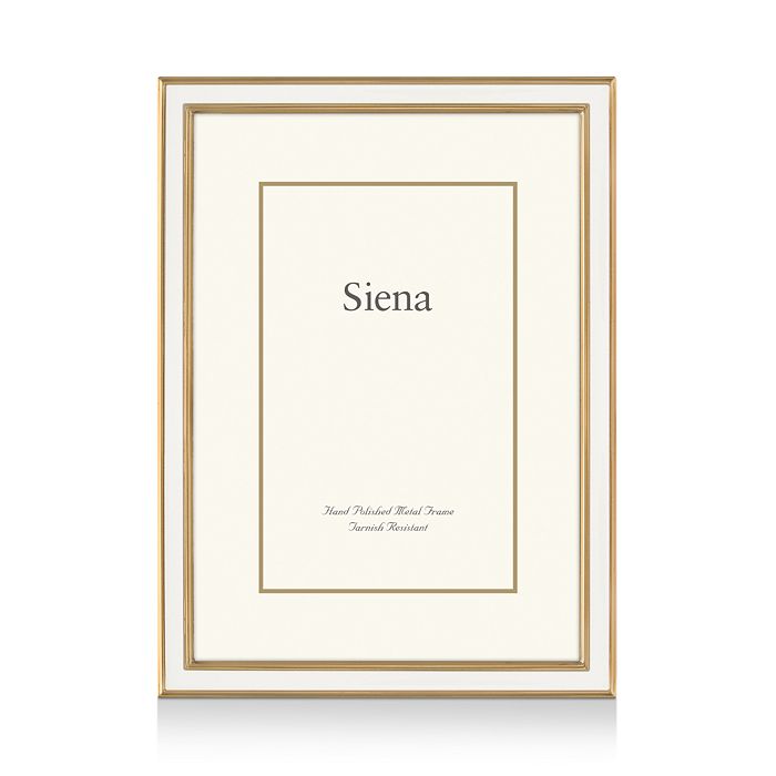 Siena Wide Enamel with Gold Frame, 5" x 7"