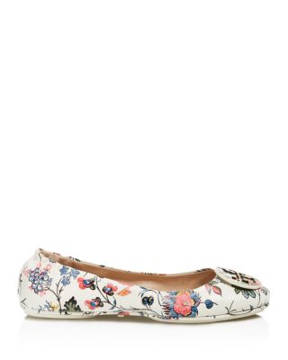 Tory Burch Minnie Floral Print Travel Ballet Flats