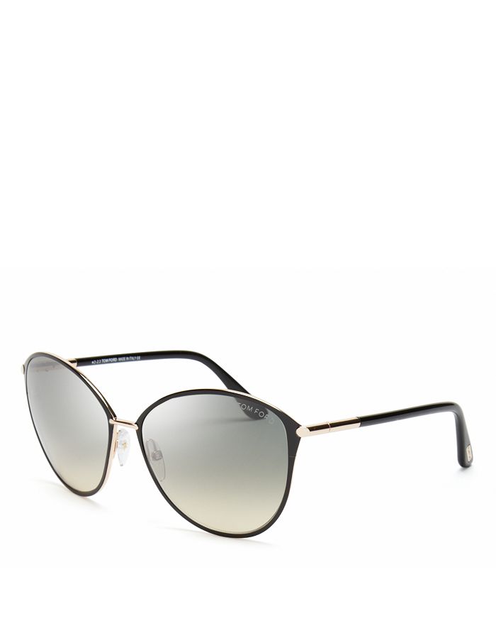 Shop Tom Ford Penelope Oversized Sunglasses, 59mm In Rose Gold/black