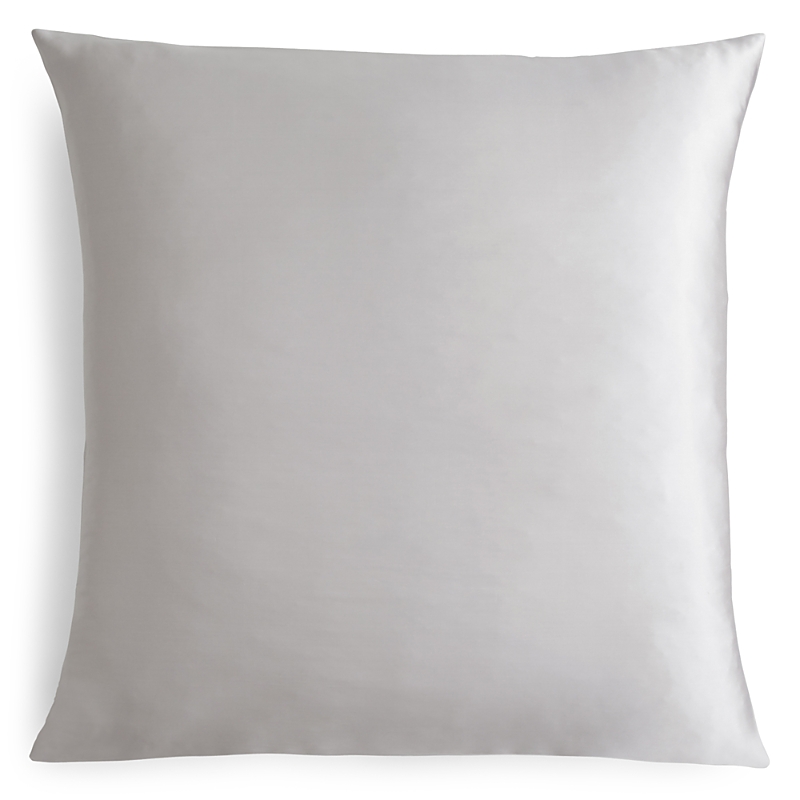 Gingerlily Silk Solid Euro Sham In Silver