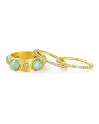 Freida Rothman Amazonian Allure Stacking Rings, Set of 3 | Bloomingdale's