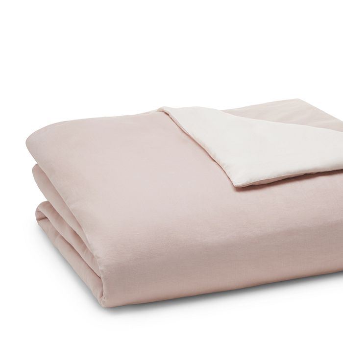 Amalia Home Collection Stonewashed Linen Duvet Cover, King - 100% Exclusive In Pink/natural