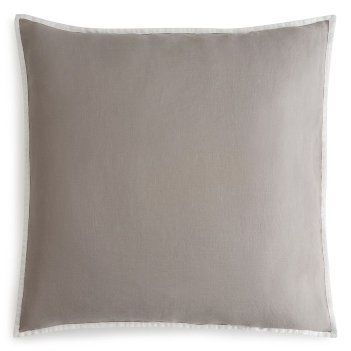 Amalia Home Collection Stonewashed Linen Euro Sham, Pair - 100% Exclusive In Gray/white