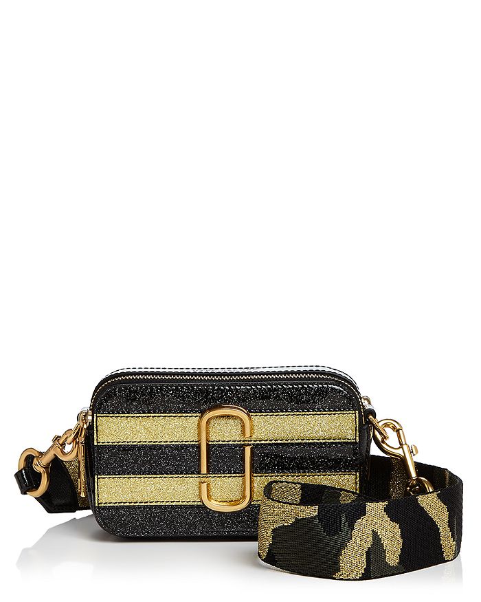 MARC JACOBS Snapshot Glitter Stripe Leather Camera Bag | Bloomingdale's
