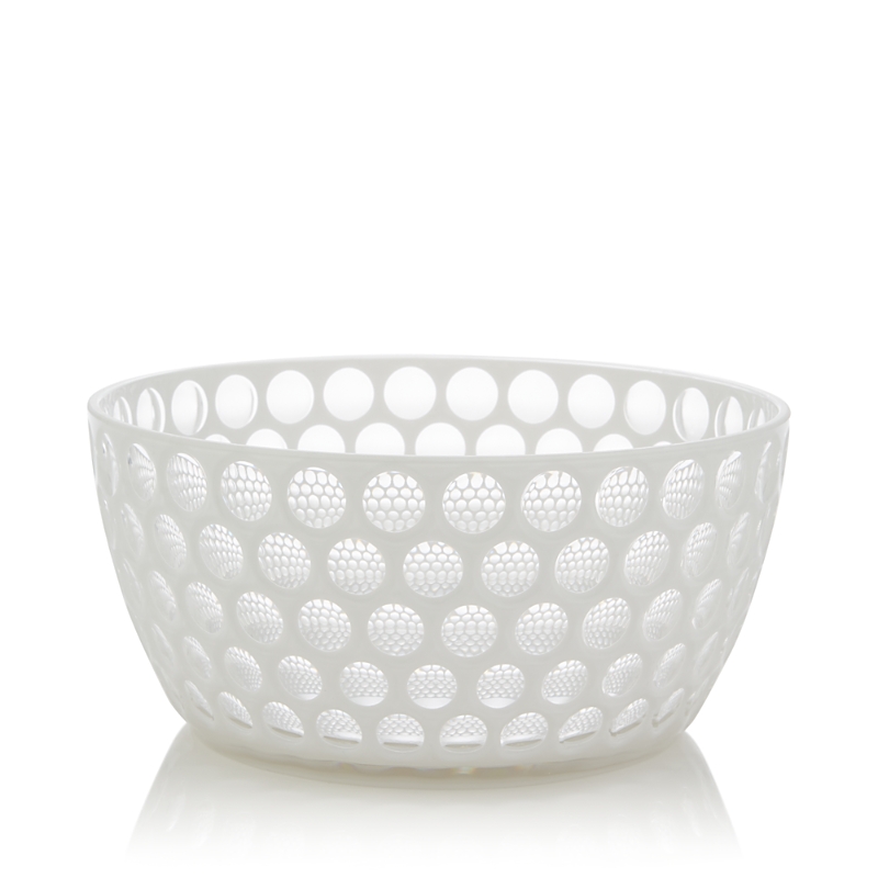 Mario Luca Giusti Acrylic Lente Salad Bowl In White