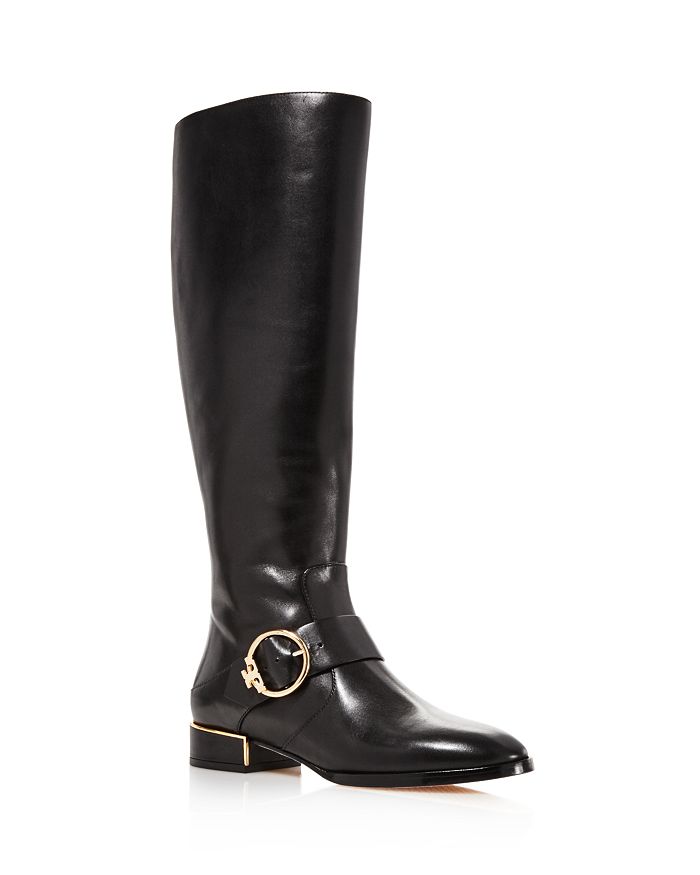Chanel Black Leather Tall Riding Boots Size 9.5/40