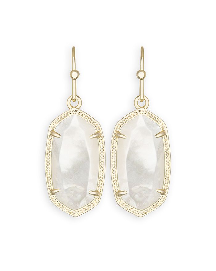 Kendra Scott Dani Drop Earrings In Ivory Pearl/gold