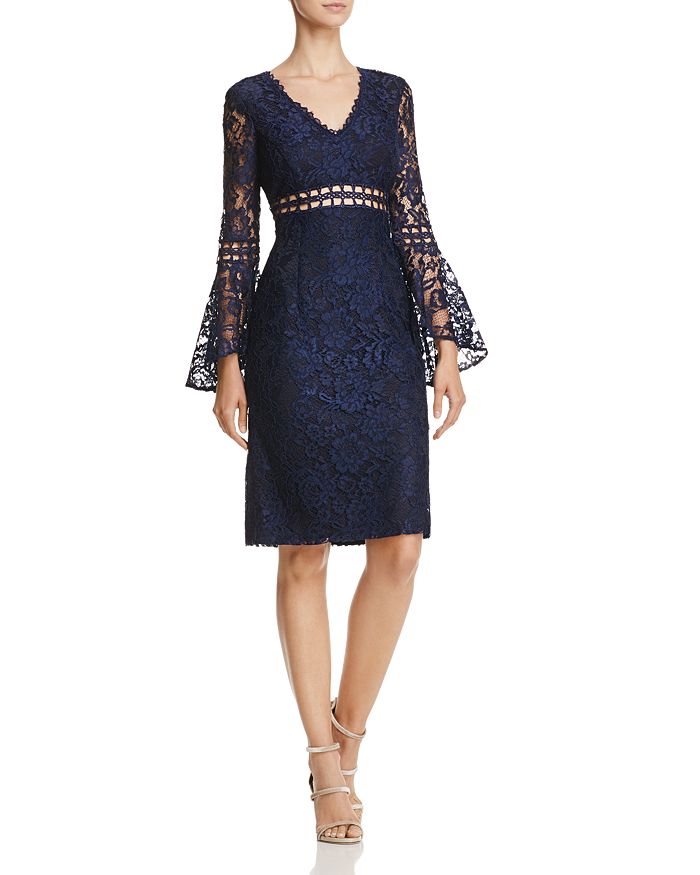 AQUA Bell-Sleeve Lace Dress - 100% Exclusive | Bloomingdale's
