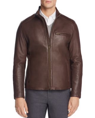 Cole Haan Streamlined Moto Leather Jacket