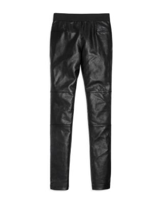 Faux Leather Paneled Pants
