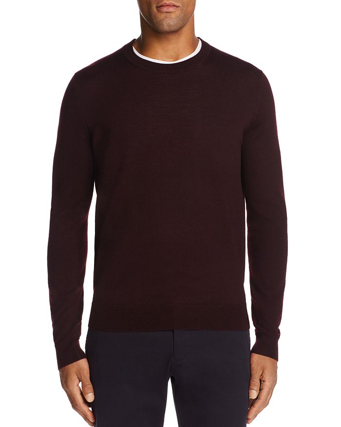 Shop The Men's Store At Bloomingdale's Merino Wool Crewneck Sweater - 100% Exclusive In Raisin