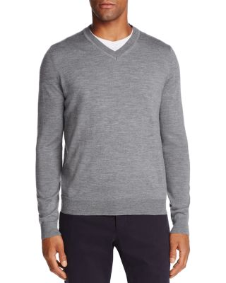gray v neck sweater