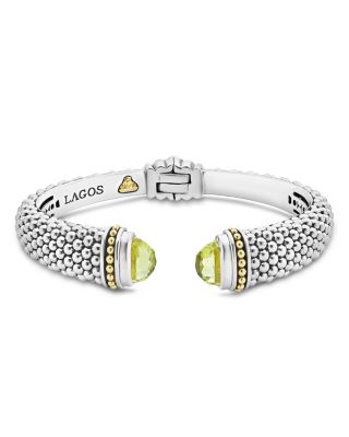 18K Gold and Sterling Silver Rittenhouse Gemstone Cuffs, 12mm