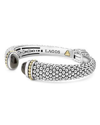 18K Gold and Sterling Silver Rittenhouse Onyx Cuff, 12mm