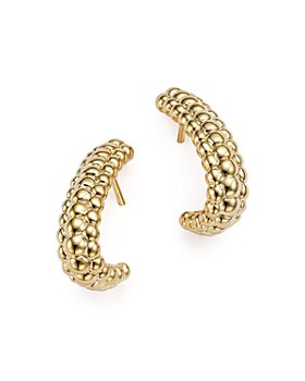 Bloomingdale's - 14K Yellow Gold Beaded J-Drop Earrings  - 100% Exclusive