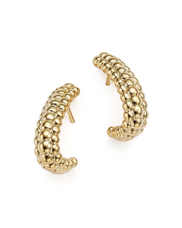 Bloomingdale's 14k Yellow Gold Beaded J-drop Earrings - 100% Exclusive