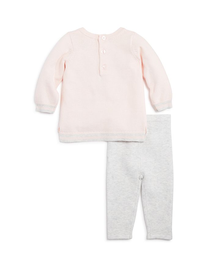 Shop Bloomie's Girls' Heart Sweater & Leggings Set, Baby - 100% Exclusive In Pink/gray