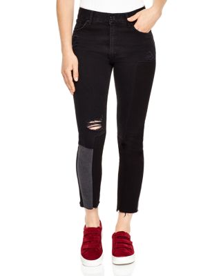 sandro patchwork jeans