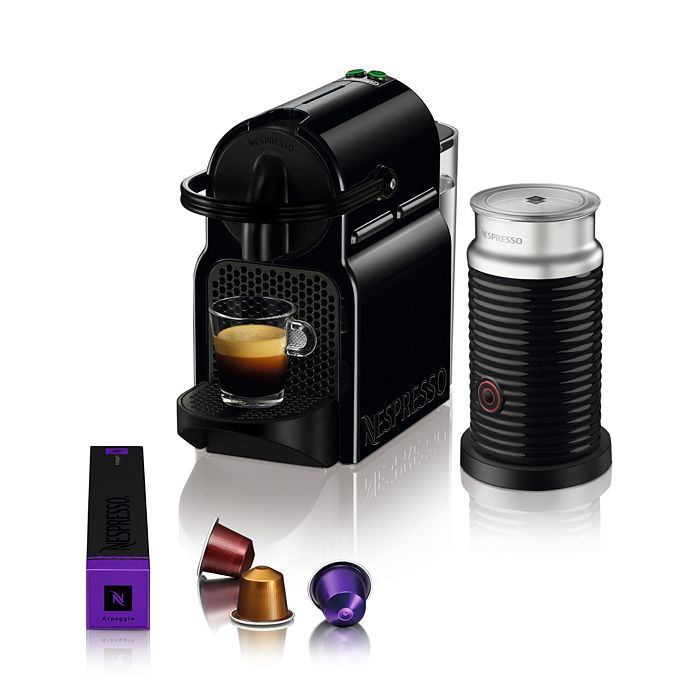 Nespresso Inissia Espresso Machine by De&#39;Longhi with Aeroccino Milk Frother | Bloomingdale&#39;s