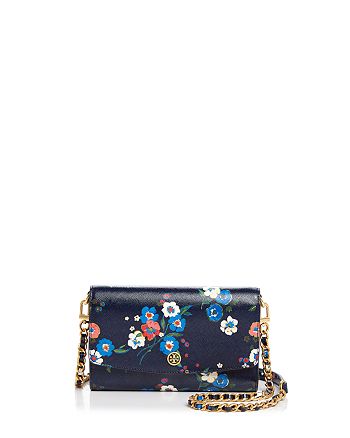 Tory Burch Parker Floral Print Chain Wallet | Bloomingdale's