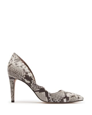 REISS - Women's Bardot Suede Curved High Heel Court Pumps