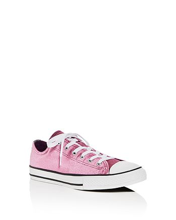 Converse Girls' Chuck Taylor All Star Double Tongue Velvet Lace Up Sneakers  - Toddler, Little Kid, Big Kid | Bloomingdale's
