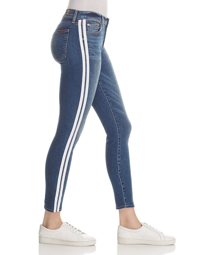 7 For All Mankind - WeWoreWhat X Bloomingdale's The Ankle Skinny Jeans in Serratoga Bay with Stripes - 100% Exclusive