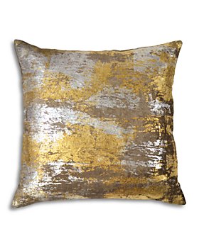 Michael Aram - Distressed Metallic Velvet Print Decorative Pillow, 20" x 20"