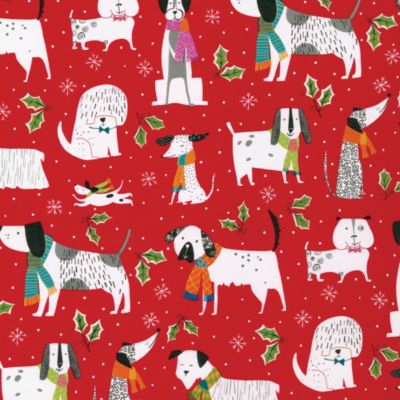 Caspari - Christmas Canines Wrapping Paper