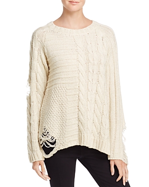 Banjara Distressed Mixed-Stitch Sweater at Bloomingdale's