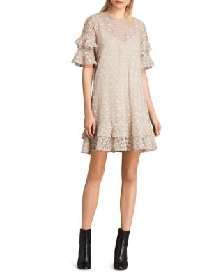 all saints ruffle dress