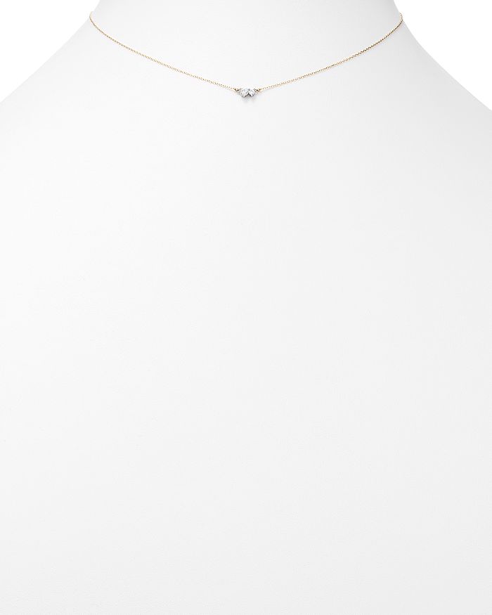 Shop Adina Reyter 14k Yellow Gold Amigos Diamond Two Station Choker Necklace, 14 In White/gold