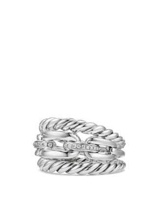 David Yurman Wellesley Three Row Ring with Diamonds | Bloomingdale's
