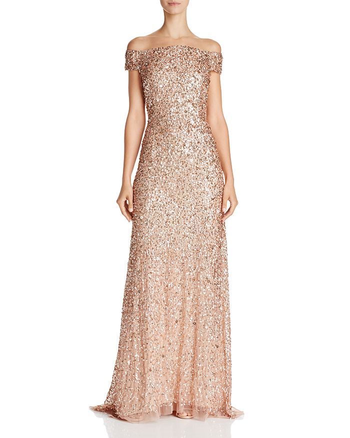 Adrianna papell one shoulder sales sequin gown