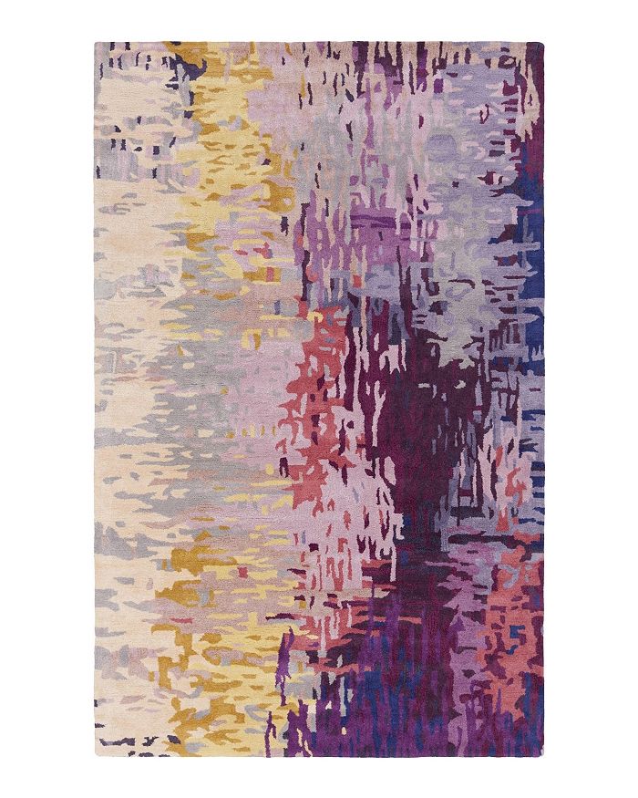 Surya Banshee Area Rug, 5' X 8' In Purple/lime/camel/garnet