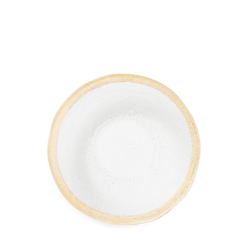Vietri Rufolo Glass Gold Organic Small Bowl In Gold
