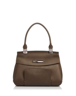 longchamp madeleine leather satchel