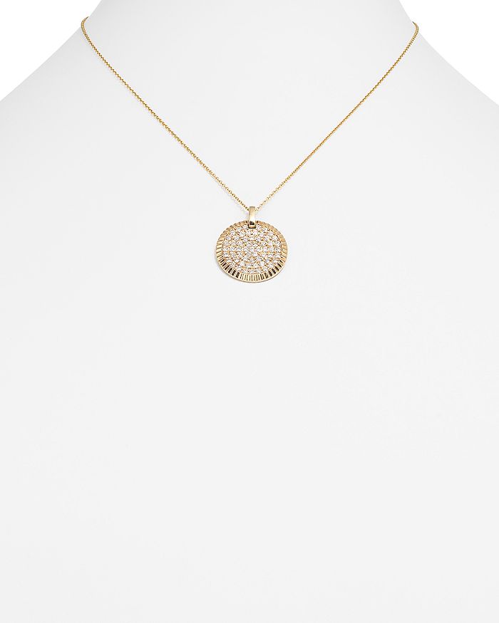 Shop Bloomingdale's Diamond Medallion Pendant Necklace In 14k Yellow Gold, 1.75 Ct. T.w. - 100% Exclusive In White/gold