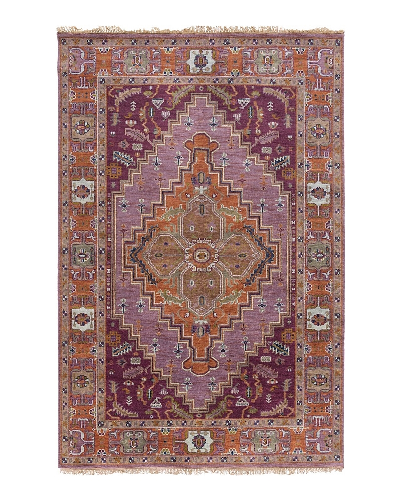 Surya Zeus Area Rug, 3'9 X 5'9 In Eggplant/rust/lime