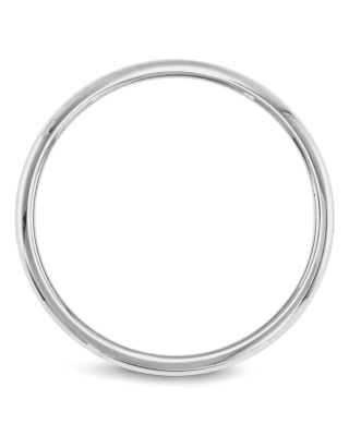 Men's 2mm Half Round Band Ring in 14K White Gold  