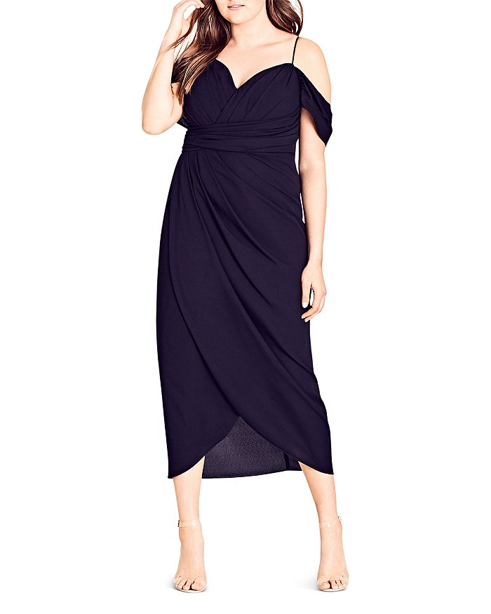 City chic cold shoulder dress sale