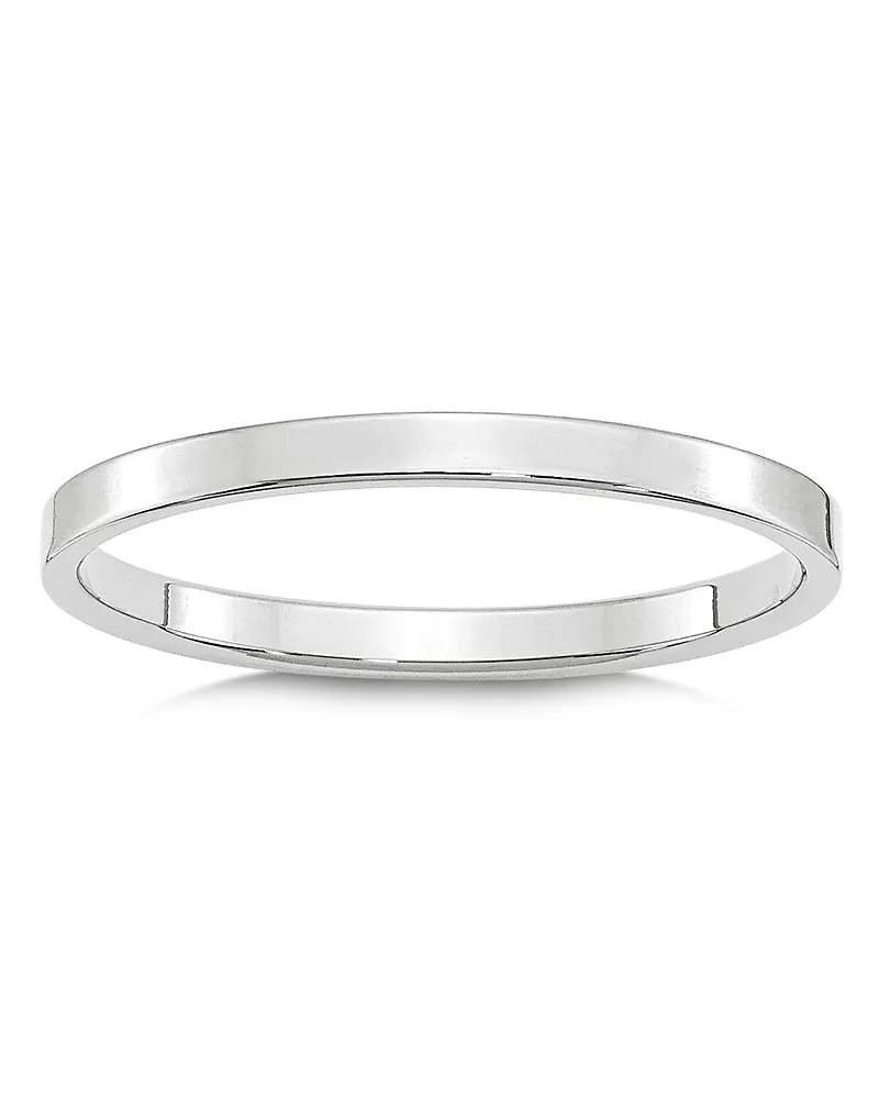Bloomingdale's Fine Collection Men's 2mm Lightweight Flat Band in 14K White Gold or Yellow Gold