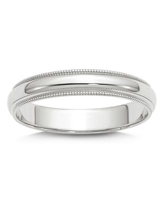 Bloomingdale's Men's 4mm Half Round Milgrain Band 14K White Gold - 100% Exclusive Back to results - Jewelry & Accessories - Bloomingdale's