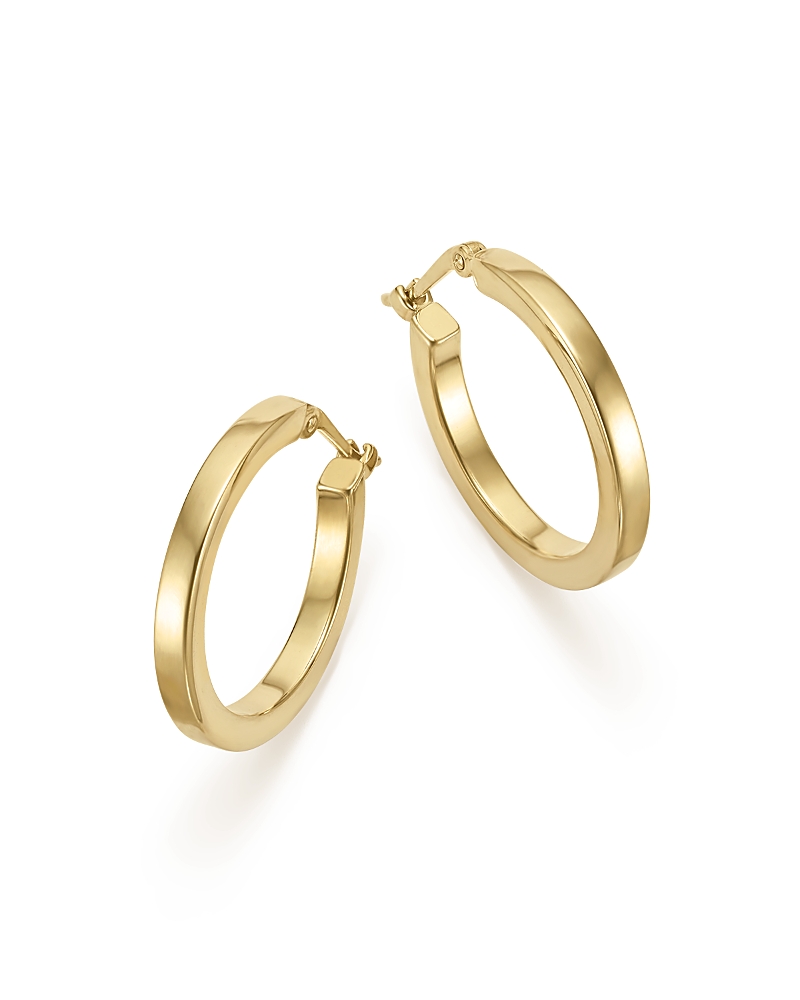 Bloomingdale's Fine Collection 14K Yellow Gold Square Tube Hoop Earrings