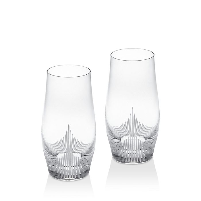 Shop Lalique 100 Points Highball Glass, Set Of 2 In Clear