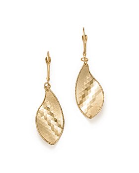 Bloomingdale's - Geometric Leaf Earrings in 14K Yellow Gold - 100% Exclusive