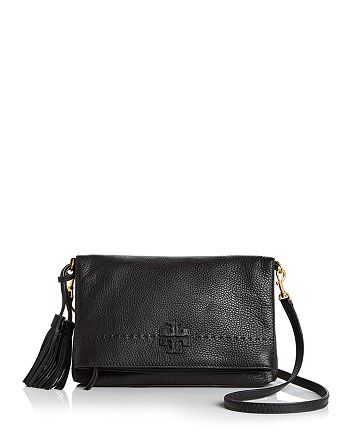 Tory Burch McGraw Fold-Over Leather Crossbody | Bloomingdale's