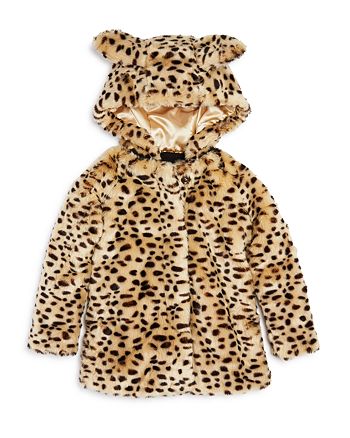 Bardot Junior Girls' Leopard-Print Coat with Ears, Little Kid - 100% ...